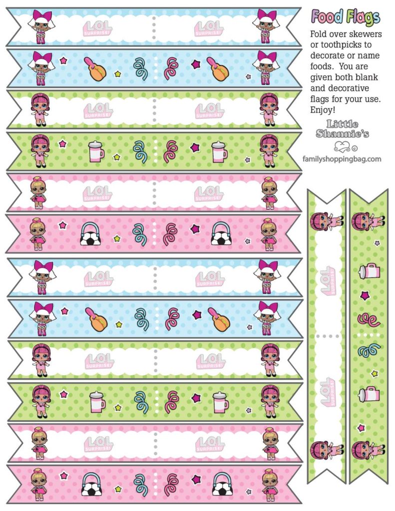 Lol Surprise Food Flags  pdf