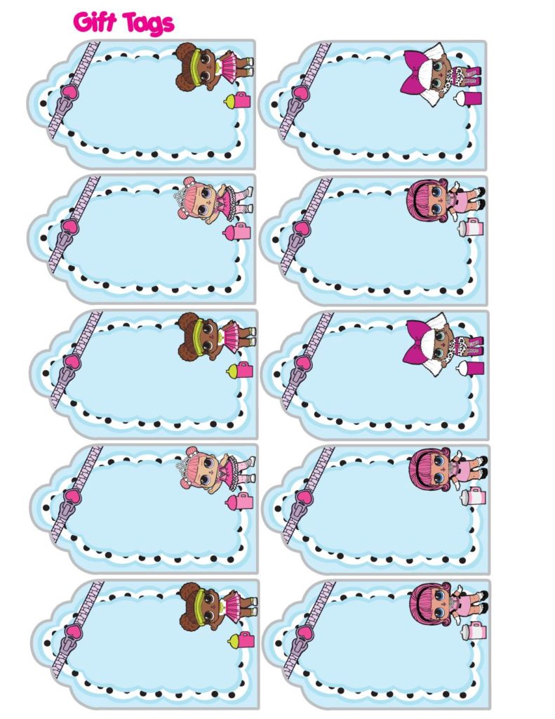 Lol Surprise Gift Tags  pdf