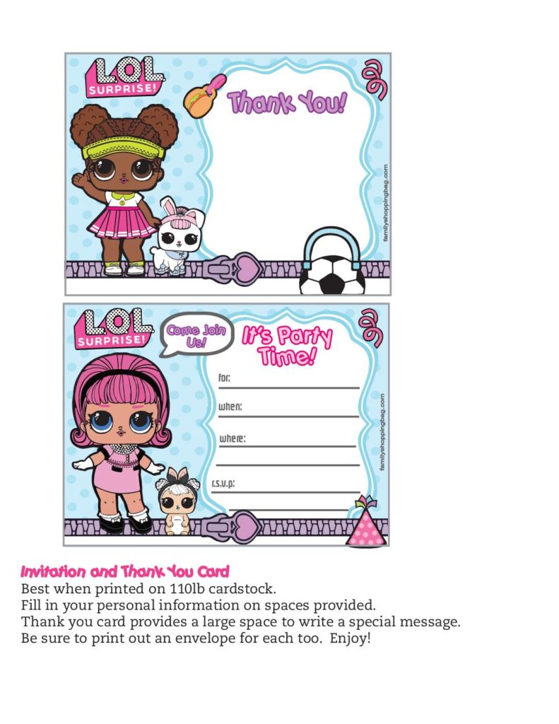 Lol Surprise Invitation  pdf
