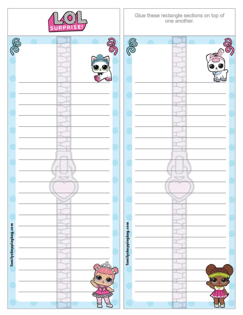 Lol Surprise Note Paper  pdf