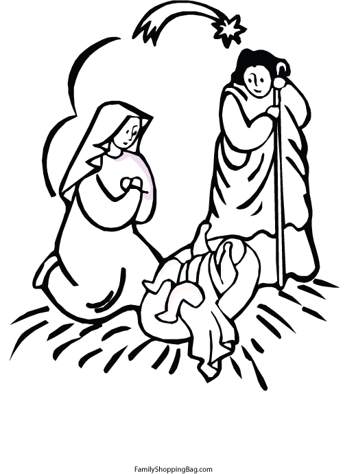 Manger Scene Coloring Pages