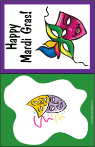 Mardi Gras Mask Card