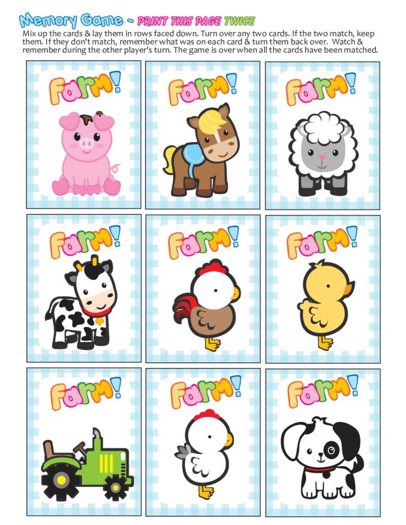 Memory Game Farm  pdf