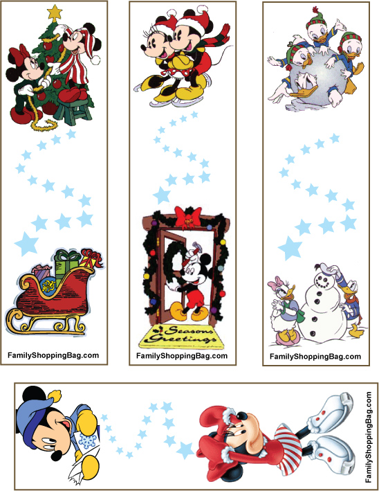 Mickey Christmas Bookmarks