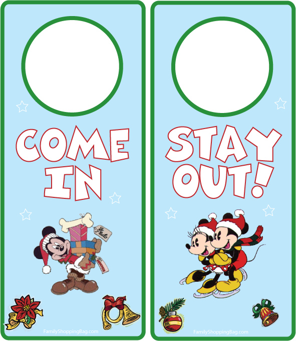 Mickey Christmas Door Sign