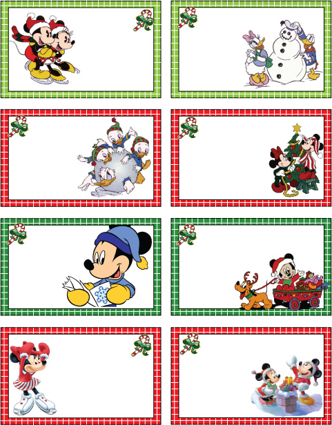 Mickey Christmas Tags