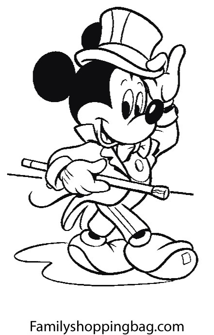 Mickey Dancing Coloring Pages