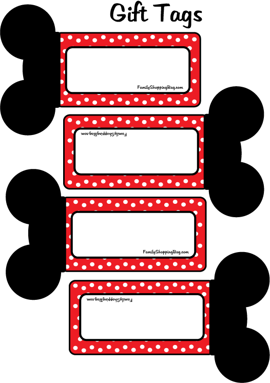 Mickey Gift Tags Gift Tags