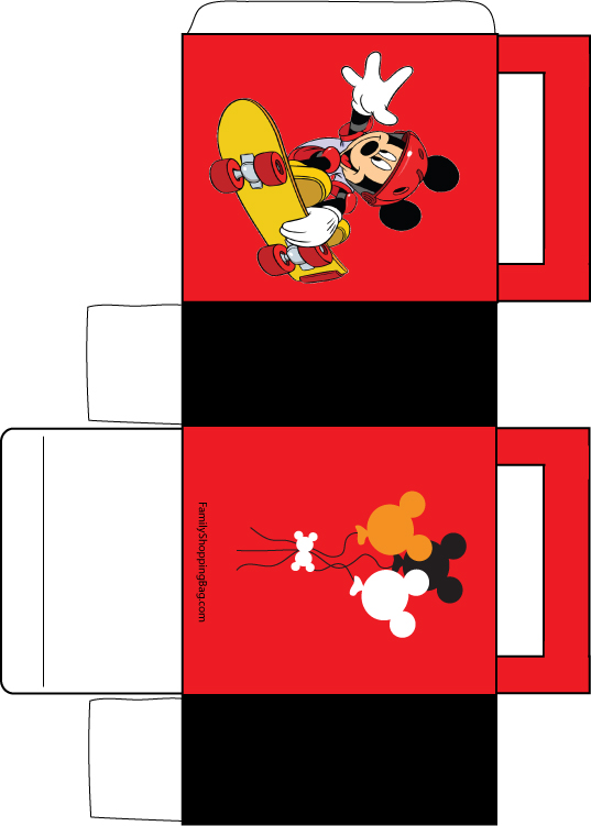 Mickey Mouse Skateboard Favor Box
