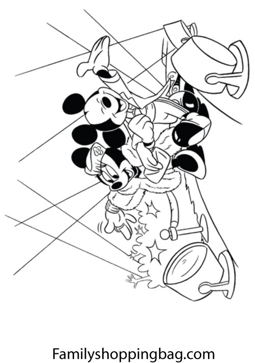 Mickey and Minnie Shoe Coloring Pages