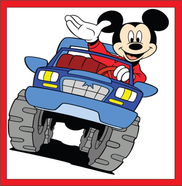 Mickey in Car