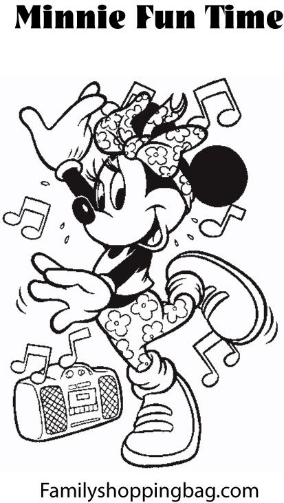 Minnie Dancing Coloring Pages
