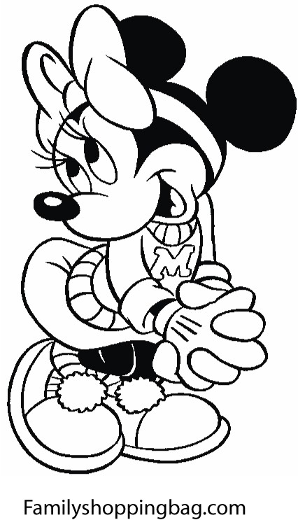 Minnie School Girl Coloring Pages