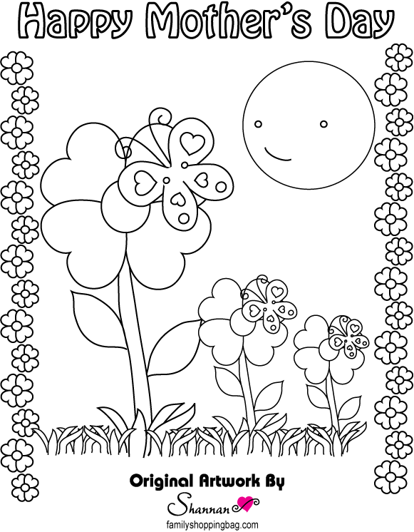 Mom Butterfly Coloring Page Coloring Pages