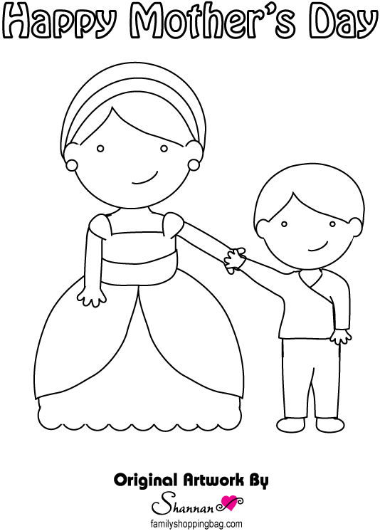 Mom Coloring Page Coloring Pages