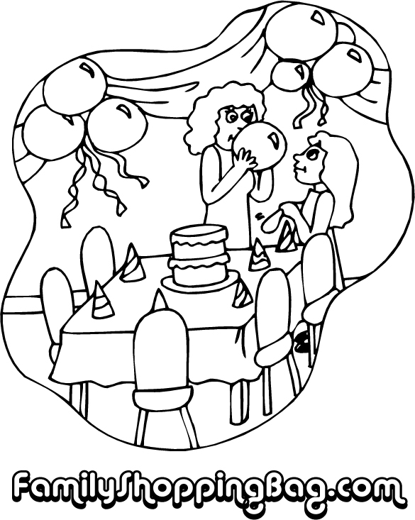 Mom & Daughter Coloring Pages