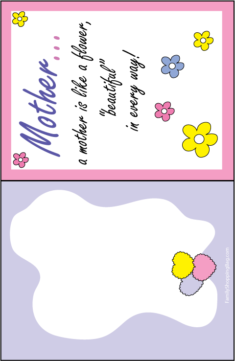 Moms Card with Flowers