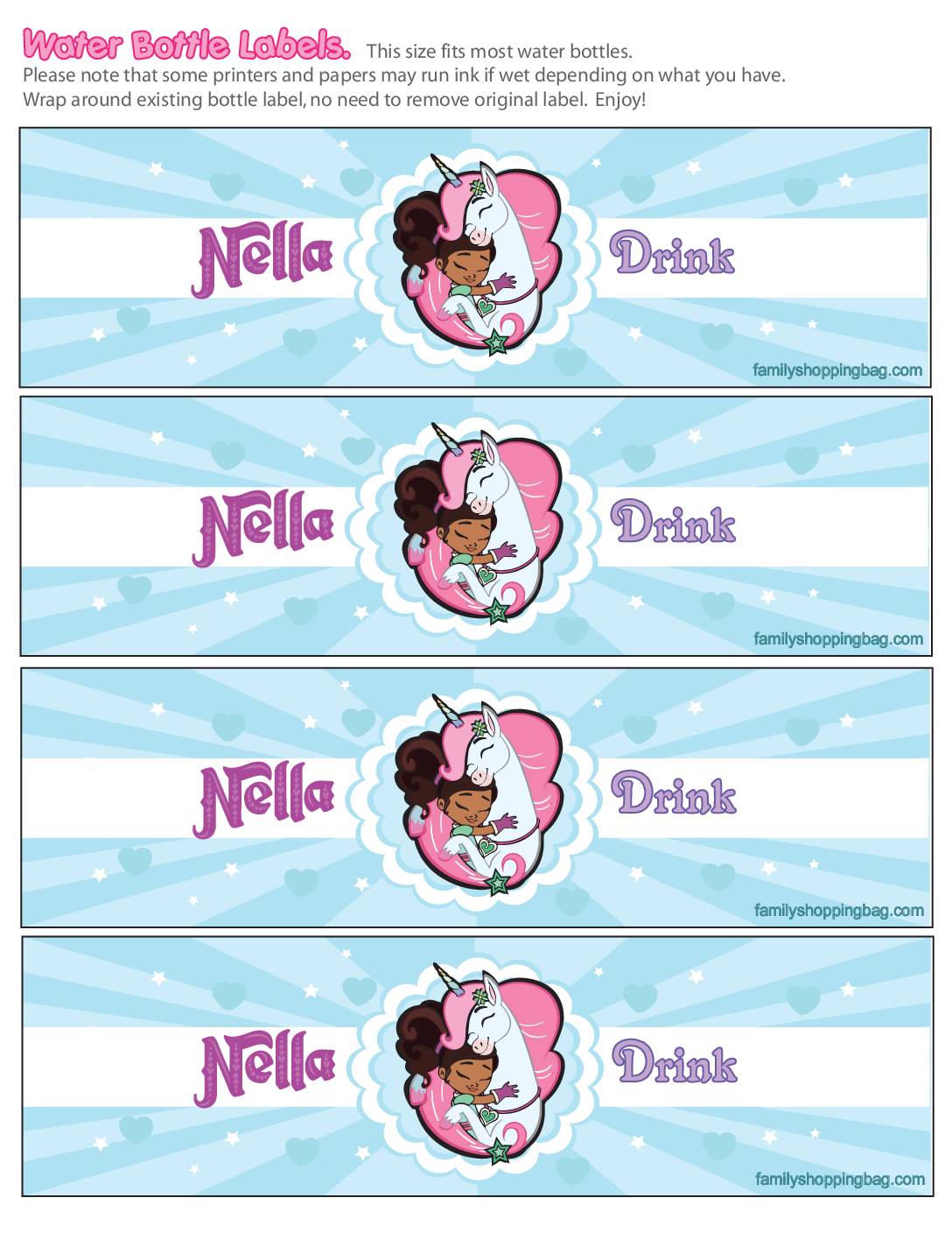 Nella Knight Drink Label Cupcake Wrappers