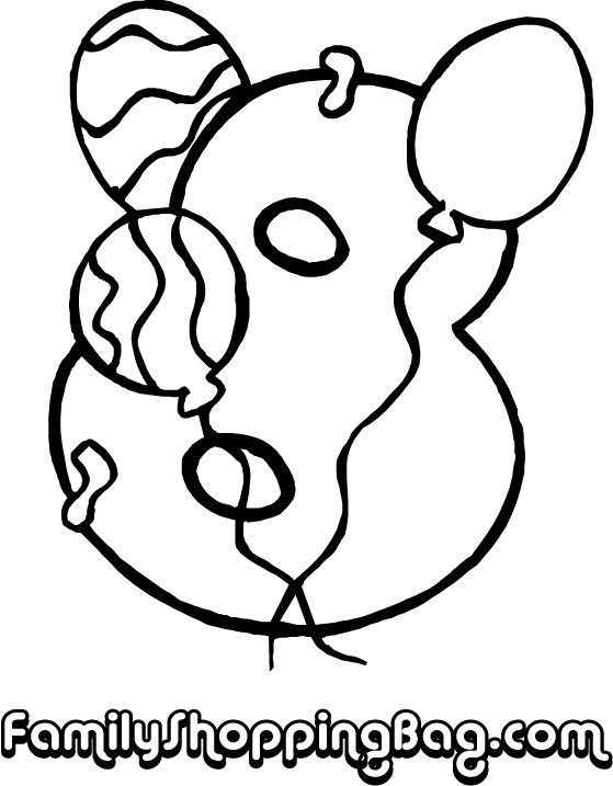 Number Eight Coloring Pages