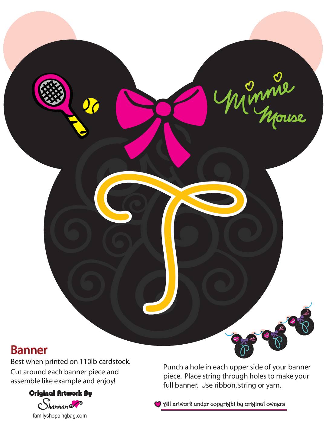 Minnie Banner T Party Banners