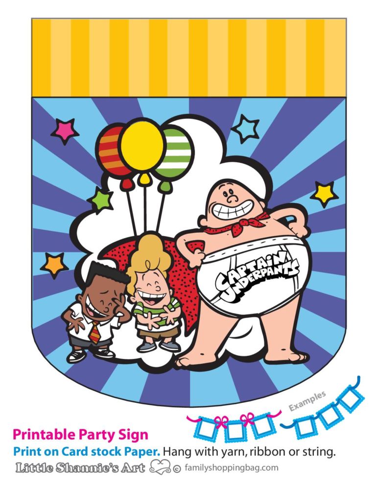 Free Printable Captain Underpants Coloring Pages and More | Lil Shannie.com