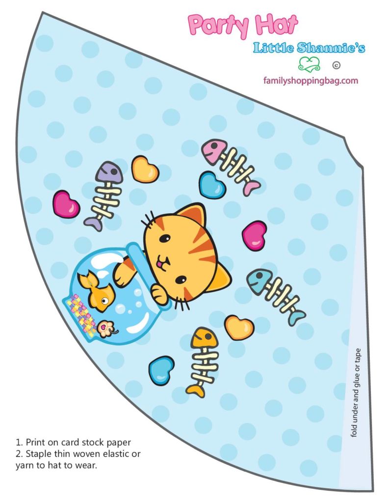 Party Hat  Valentine Pups and Kittens  pdf