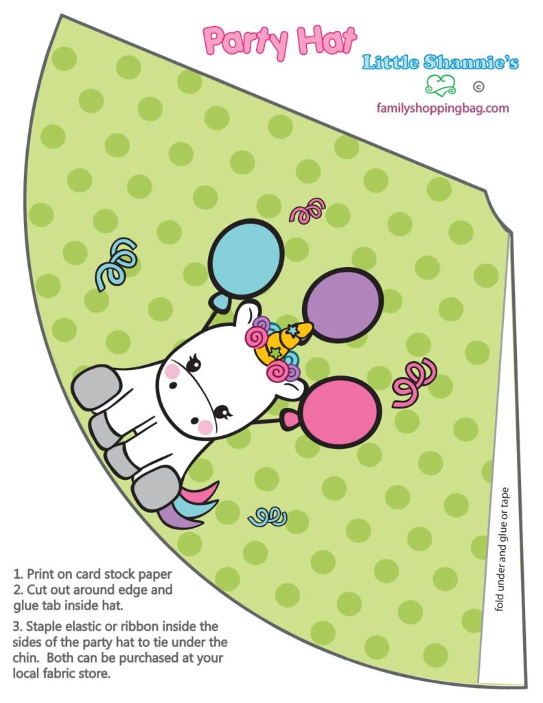 Party Hat  Unicorn  pdf