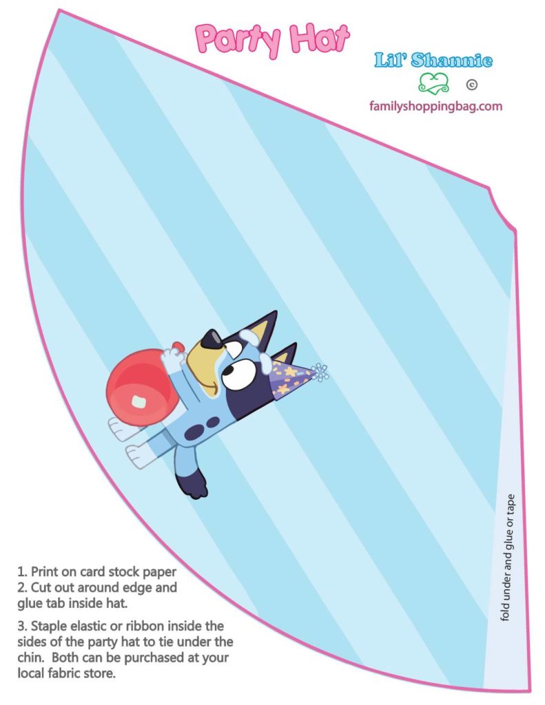 Party Hat Bluey  pdf