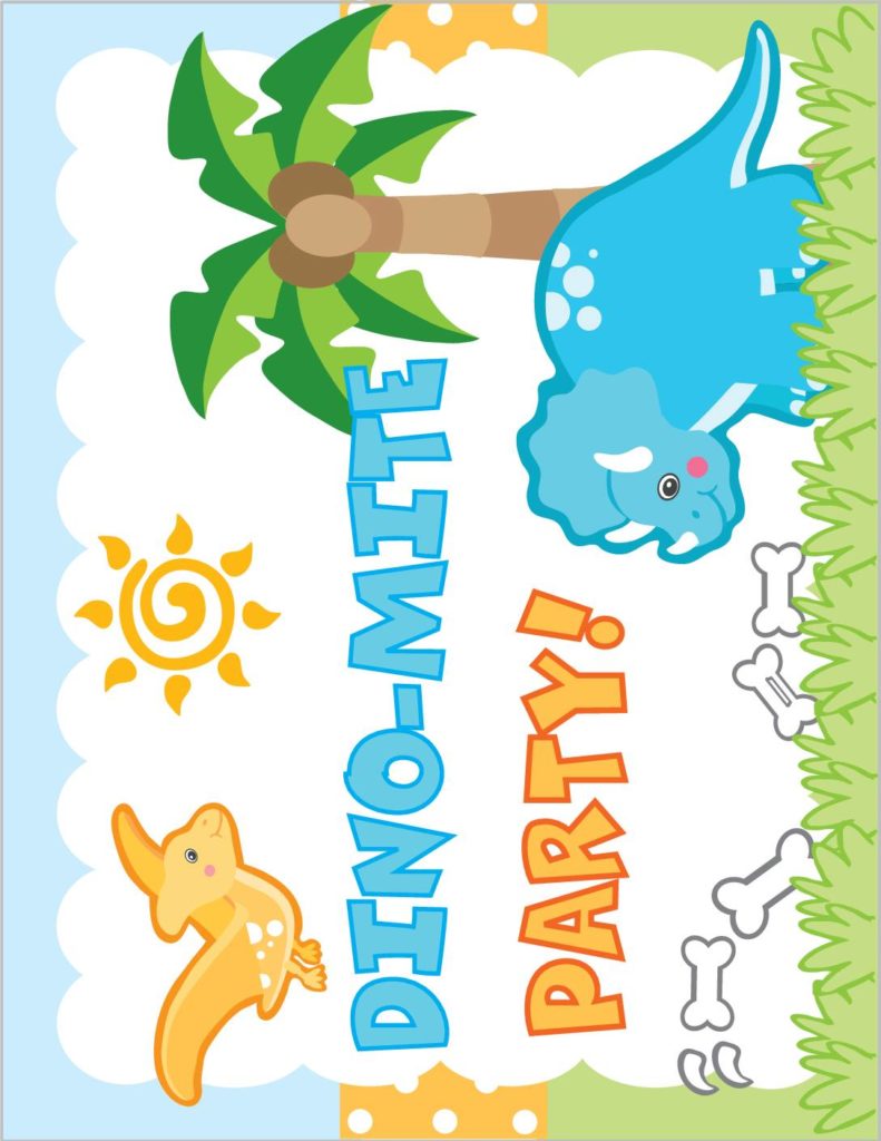 Party Sign  Dinosaur  pdf