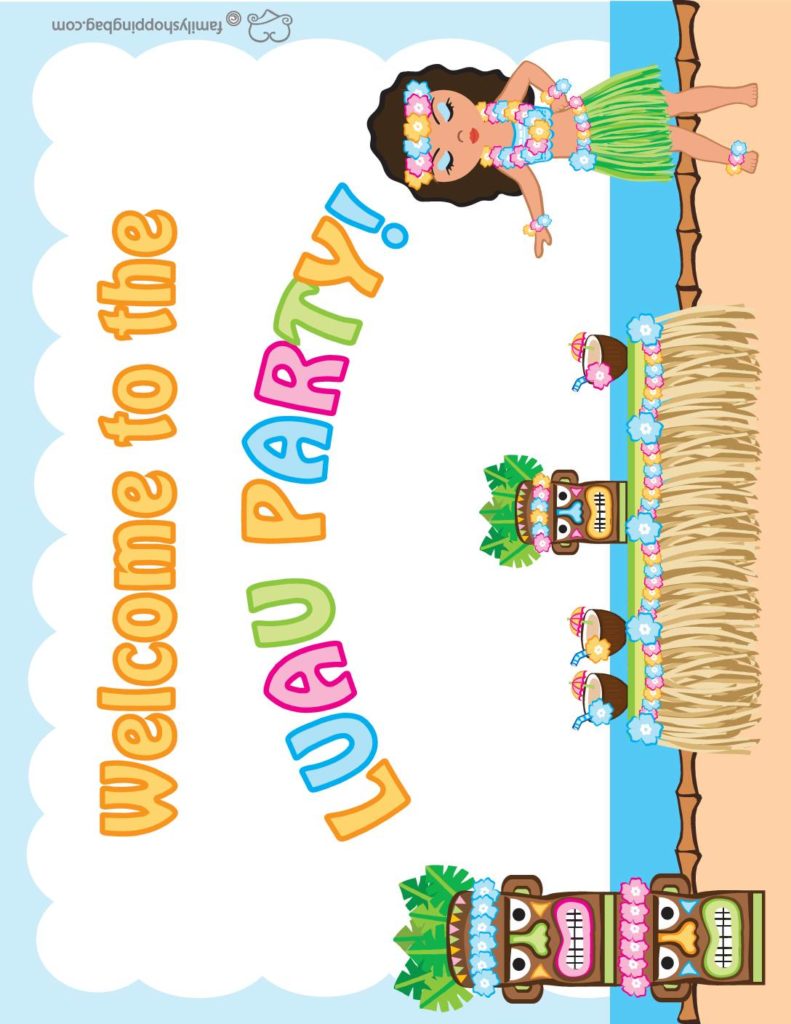 Party Sign  Luau  pdf