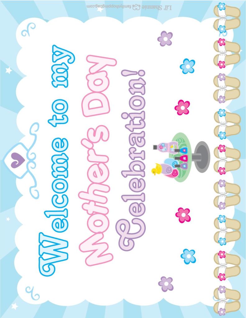 Party Sign  Moms Spa Day  pdf