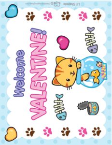 Party Sign  Valentine Pups and Kittens  pdf