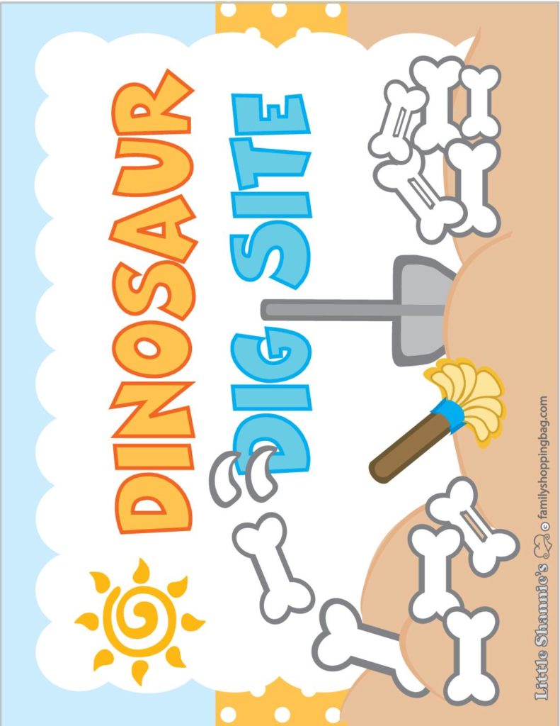 Party Sign  Dinosaur  pdf