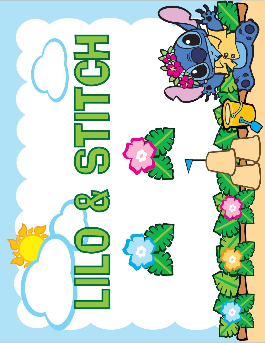 Party Sign  Lilo and Stitch  pdf