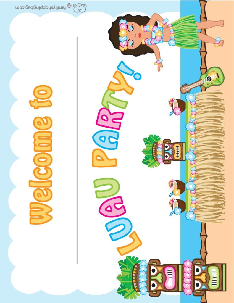 Party Sign  Luau  pdf