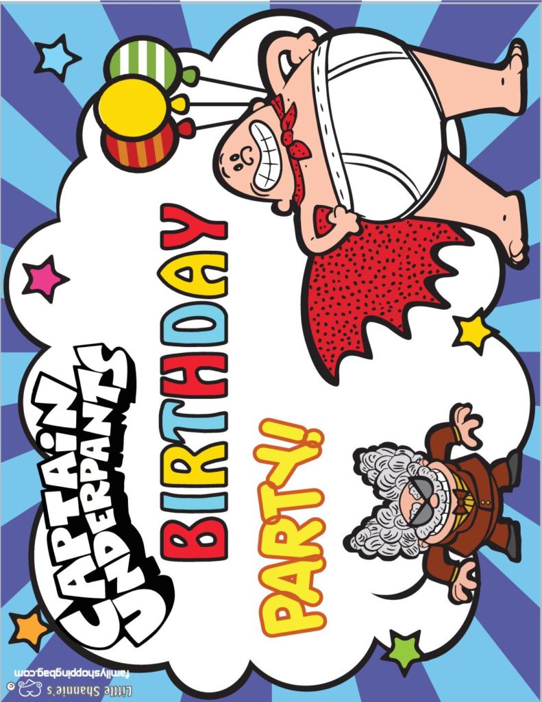 Party Sign Captain Underpants  pdf