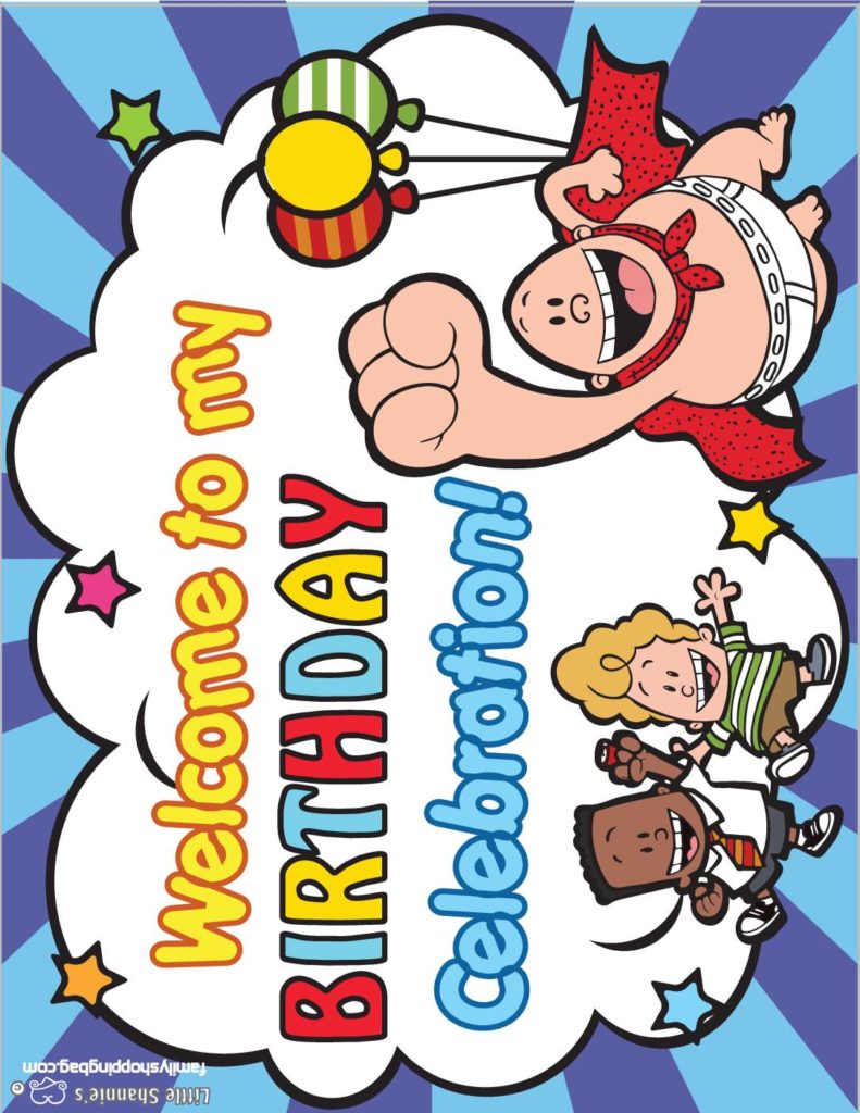 Party Sign Captain Underpants  pdf