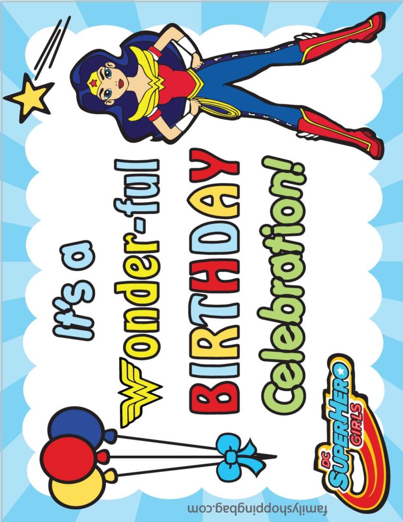 Party Sign DC Super Hero Girls  pdf