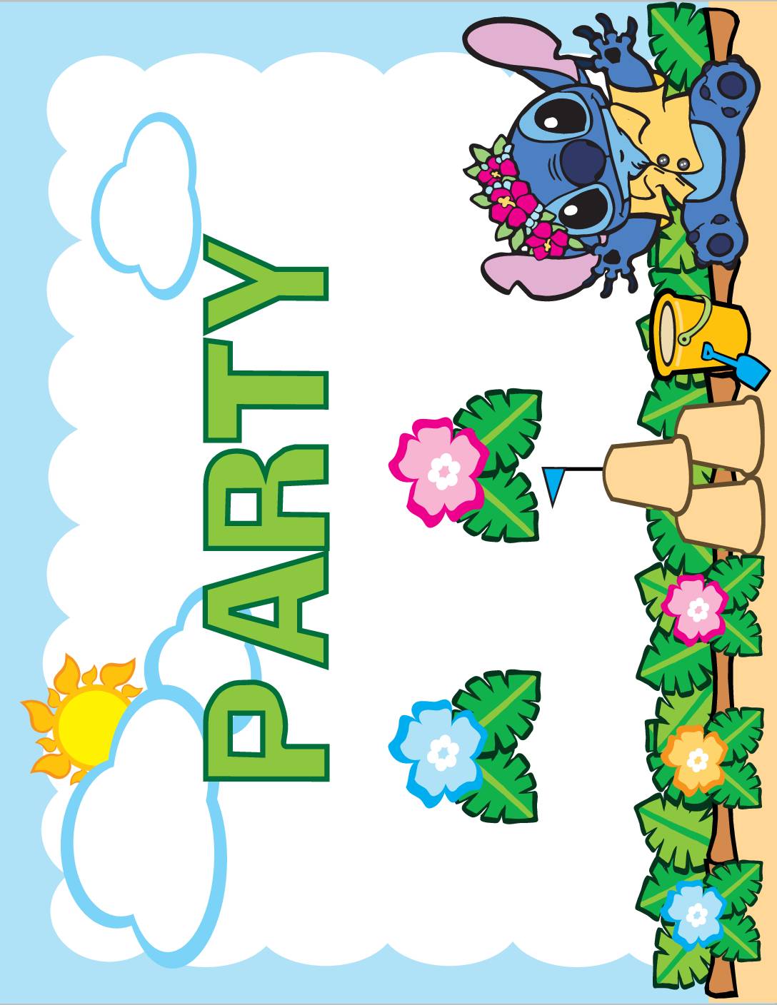 Party Sign Lilo and Stitch