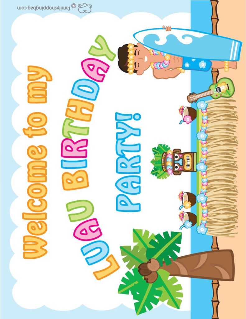 Party Sign Luau  pdf