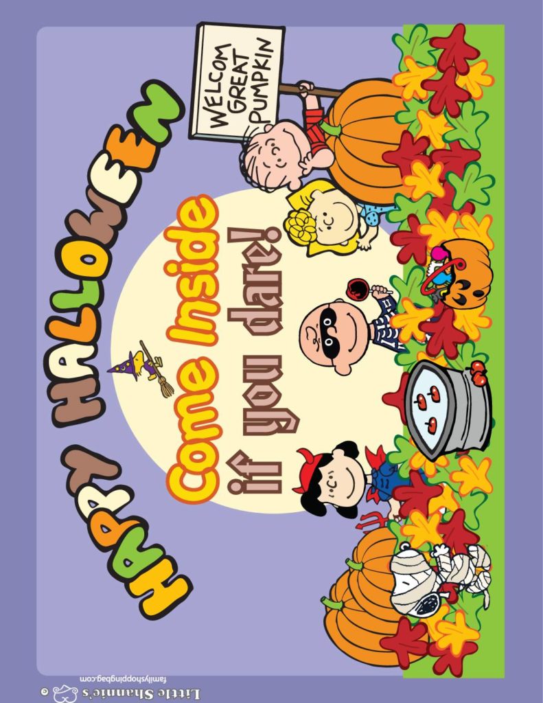 Party Sign Peanuts Halloween  pdf