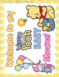 Party Sign Pooh Baby Shower  pdf