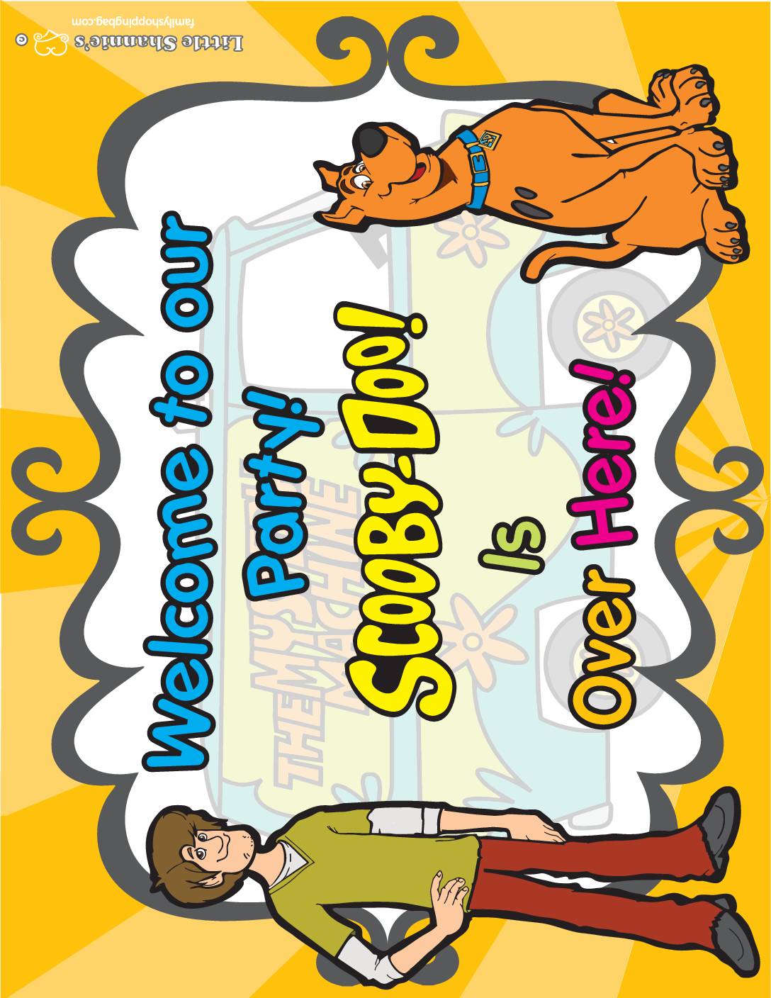 Party Sign Scooby Doo Party Decorations