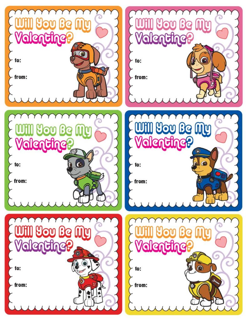 Paw Patrol Valentines  pdf