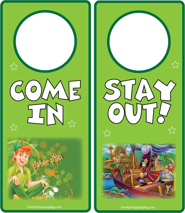 Peter Pan Sign 2 Door Hangers