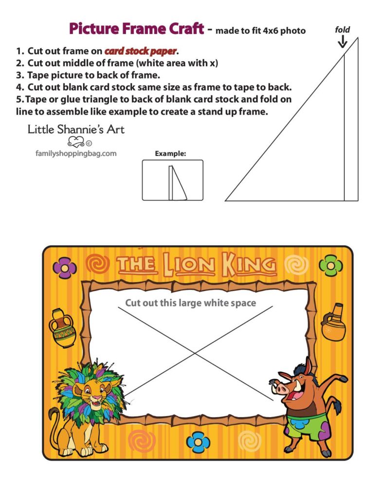Picture Frame Lion King  pdf