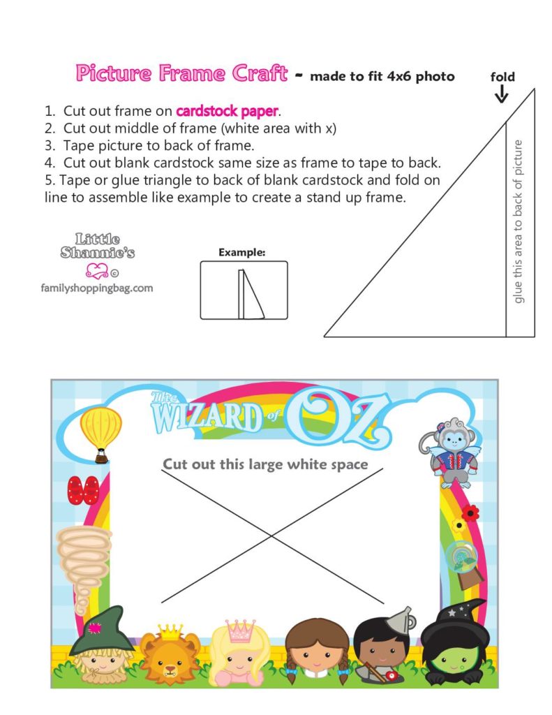Picture Frame Wizard of Oz  pdf