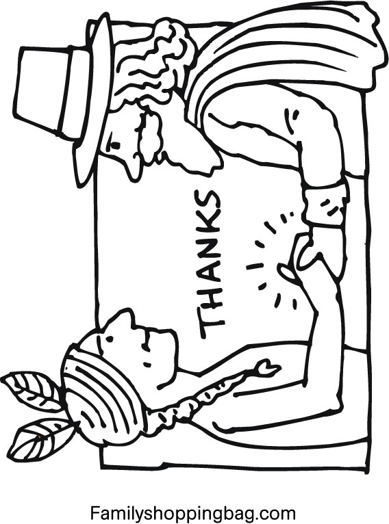 Pilgrim and Native American Coloring Pages