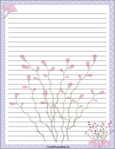 Pink Floral Stationery