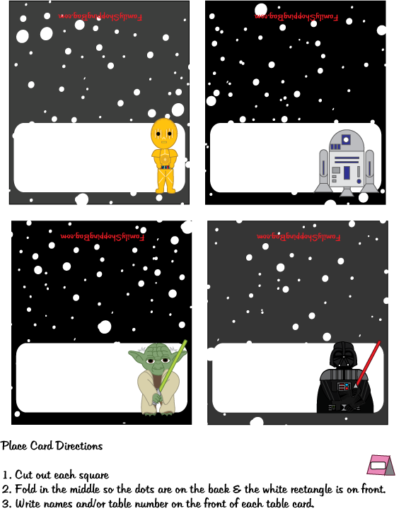Star Wars Place Cards